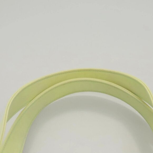 CHANEL COCO Mark Hand Bag Nylon Yellow Gold CC Auth - Picture 12 of 16